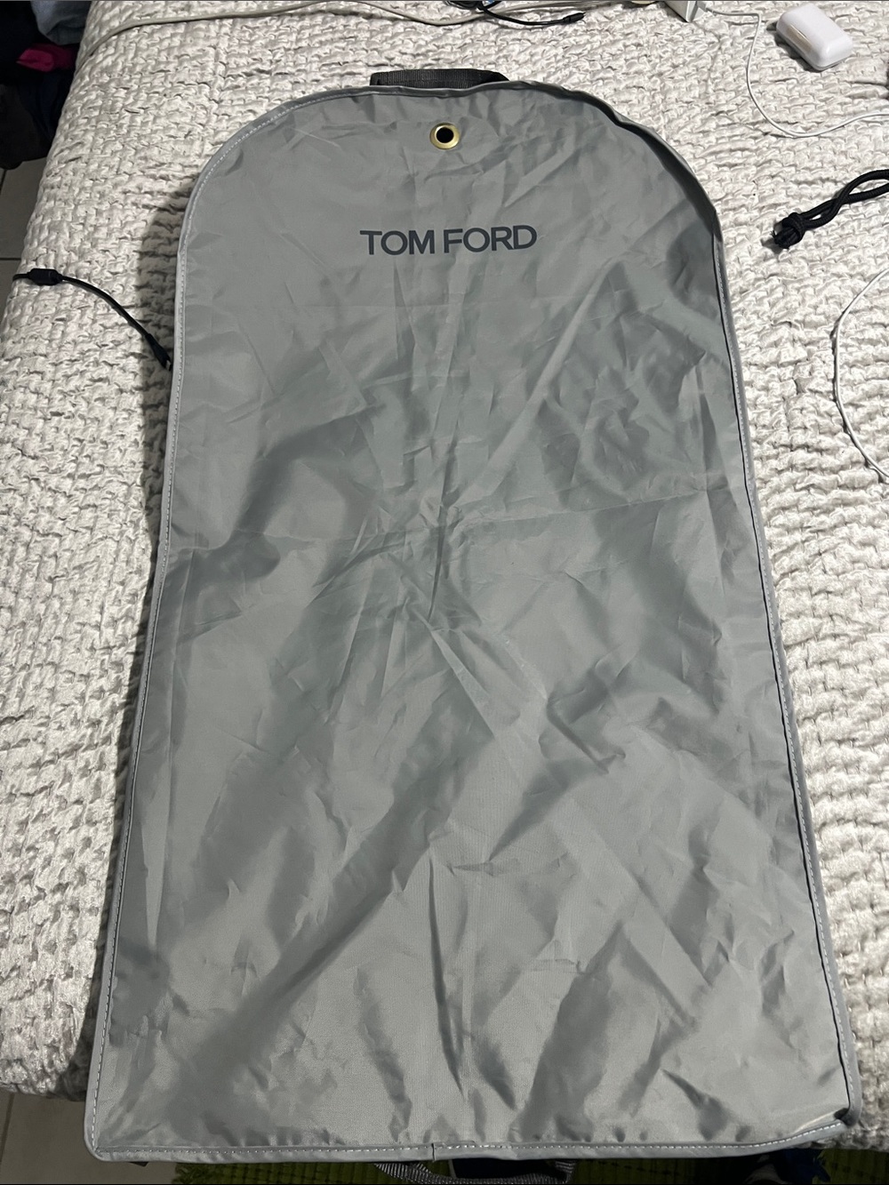Tom Ford Light Gray Nylon Garment Cover